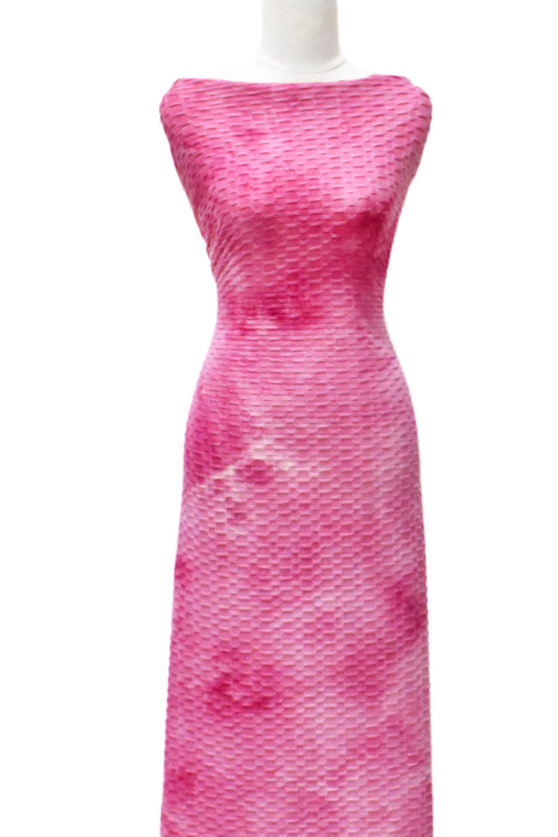 Sequin Tassel Dress - Candy Pink Tie Dye