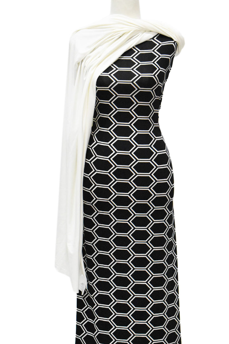 The Hive in Black 20 pm DTY Lush Fabrics