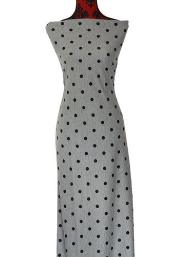 Dots on Grey - $22 pm - French Terry