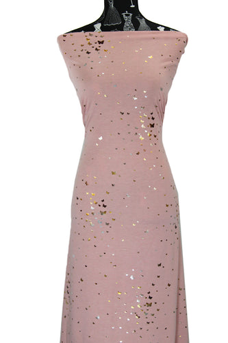 Butterfly Shimmer in Pink - $22.50 pm - French Terry