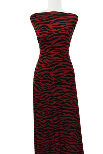 Zebra in Red - $20 pm - Double Brushed Poly