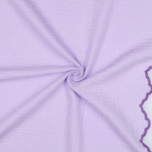 Load image into Gallery viewer, Purple Double Gauze 2 Sided Scallop - $33.50pm