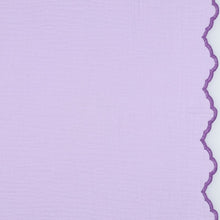 Load image into Gallery viewer, Purple Double Gauze 2 Sided Scallop - $33.50pm