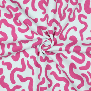 Squiggles in Light Blue - $37.00pm - Jogging Fleece - European Collection