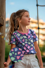 Load image into Gallery viewer, Glitter Animal Print in Navy - $35.00pm - Cotton Elastane - European Collection