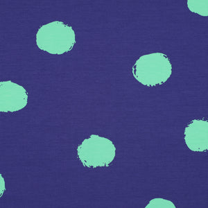 Big Dots in Blue - $34.00pm - Cotton Elastane - European Collection