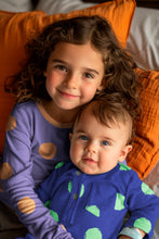 Load image into Gallery viewer, Big Dots in Purple - $34.00pm - Cotton Elastane - European Collection