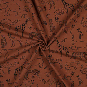 Safari Animals - $36.00pm - French Terry - European Collection