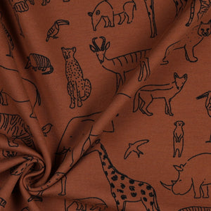 Safari Animals - $36.00pm - French Terry - European Collection