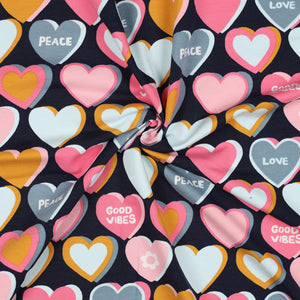 French Terry Hearts - $35.00pm - European Collection