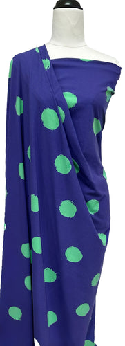 Big Dots in Blue - $34.00pm - Cotton Elastane - European Collection