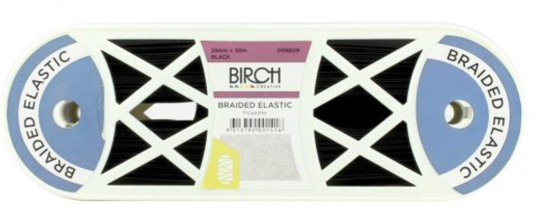 25mm Braided Elastic - $4.60pm