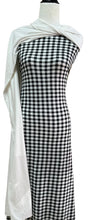 Load image into Gallery viewer, Black Gingham - $20 pm - Double Brushed Poly