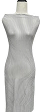 Load image into Gallery viewer, Black &amp; Ivory Stripes - $20 pm - Double Brushed Poly