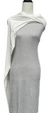 Load image into Gallery viewer, Black &amp; Ivory Stripes - $20 pm - Double Brushed Poly