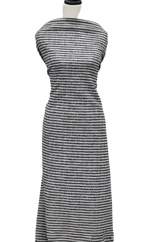 Blue Stripes with Sparkle - Double Knit - Pre Cuts
