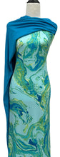 Load image into Gallery viewer, Blue &amp; Lime Swirl - $21.50 pm - Rib Knit