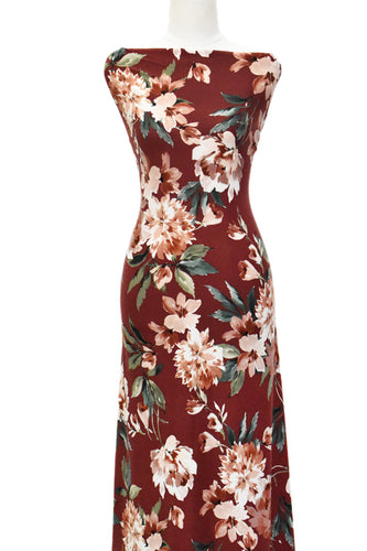 Carmen in Wine - $20 pm - Double Brushed Poly