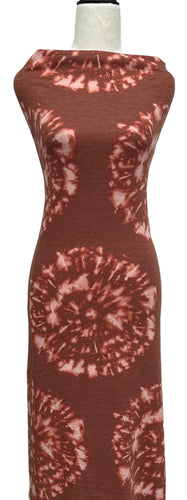 Circle Tie Dye in Rust - $22 pm - French Terry