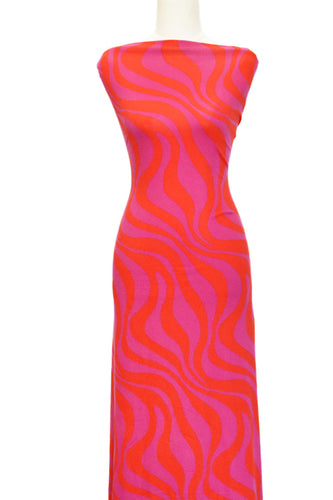 Colourful Zebra in Fuchsia - $20 pm - Double Brushed Poly