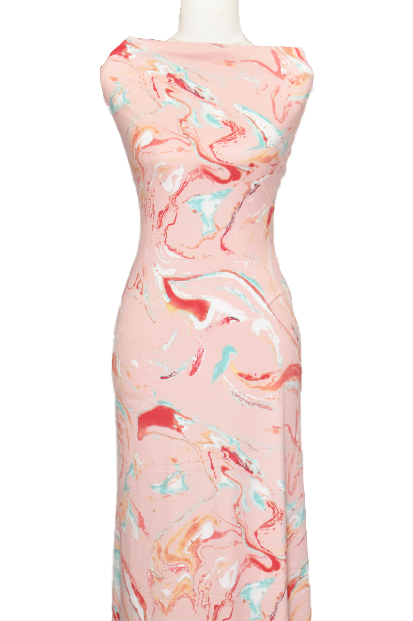 Crackle in Pink - $20 pm - Double Brushed Poly