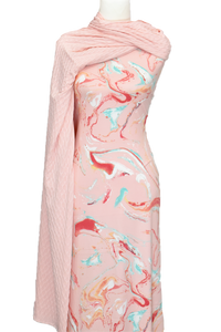Crackle in Pink - $20 pm - Double Brushed Poly