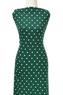 Dancing Dots in Green - $20 pm - Double Brushed Poly