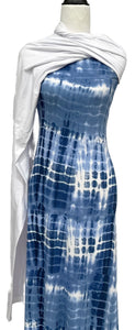 Denim Blue Tie Dye - $20 pm - Double Brushed Poly