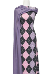 Diamond Plaid in Pink - $18 pm - Double Brushed Poly