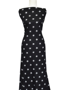 Distressed Stars in Black - $20 pm - French Terry