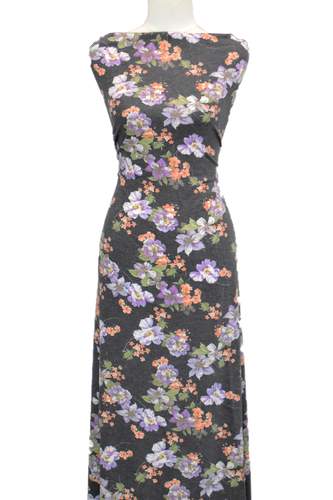 Easy Love in Charcoal - $19.50 pm - Poly Rayon Spandex