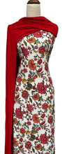 Load image into Gallery viewer, Flora Tapestry in Ivory - $20 pm - Double Brushed Poly