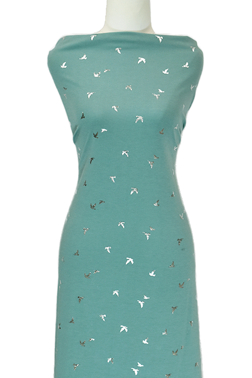 Fly Away in Sage - $23 pm - French Terry