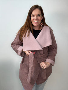 Dark Blush - $38.00pm - Teddy Fleece Double Sided - European Collection