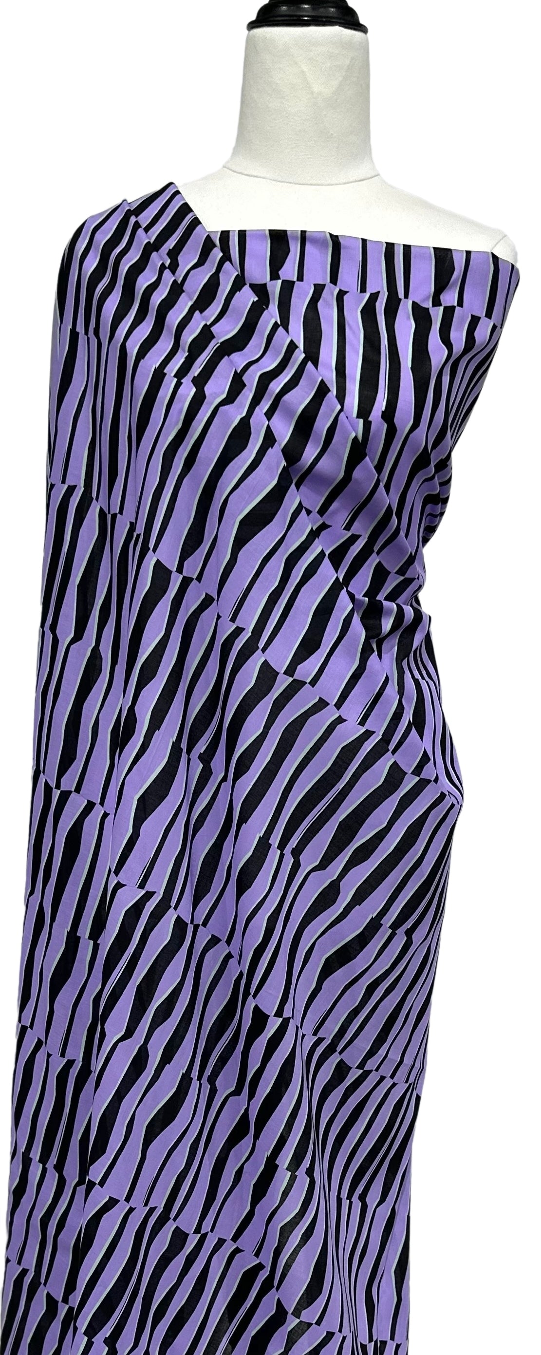 Just Smile in Purple - $30.00pm - Cotton Voile - European Collection