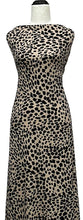 Load image into Gallery viewer, Leopard Tales in Stone - $21 pm - Brushed Hachi Sweater Knit