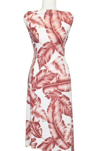 Monstera in Pink - $20 pm - Double Brushed Poly