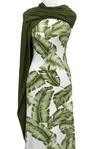 Monstera in Sage - $20 pm - Double Brushed Poly