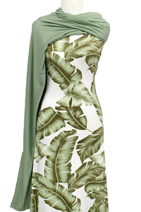 Monstera in Sage - $20 pm - Double Brushed Poly