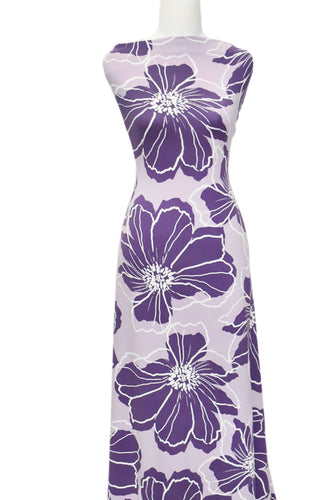 Moonflower in Purple - $20 pm - Double Brushed Poly