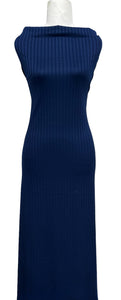 Navy Pinstripes Mini Jacquard - $20pm