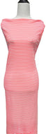 Neon Pink & Ivory Stripes - $20 pm - Rib