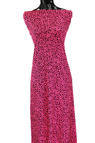 Neon Pink Leopard - $20 pm - Double Brushed Poly