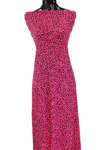Neon Pink Leopard - $20 pm - Double Brushed Poly