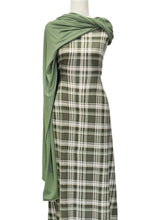 Load image into Gallery viewer, Olive Plaid - $19.50 pm - Super Soft Hachi Sweater Knit