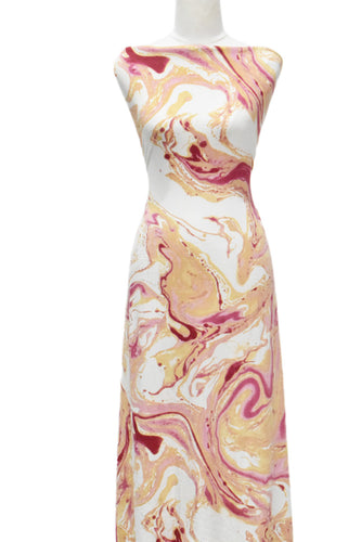 Pink Swirl - $20 pm - Double Brushed Poly