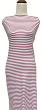 Load image into Gallery viewer, Pink &amp; White Stripes - $20 pm - Double Brushed Poly