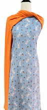 Load image into Gallery viewer, Rabbit Patch in Blue - $17.50 pm - Brushed 100% Cotton Woven