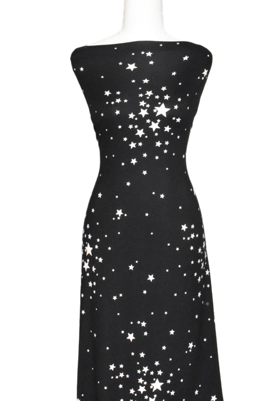 Reach for the Stars in Black - $18 pm - Double Brushed Poly