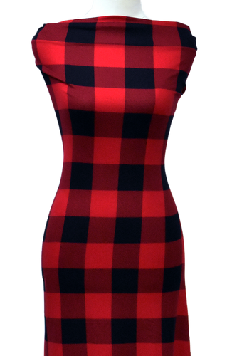 Red Buffalo Plaid - $20 pm - Double Brushed Poly